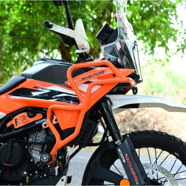 CRASH GUARD WITH DUAL SLIDERS (ORANGE) FOR 2025 KTM ADVENTURE 250/390