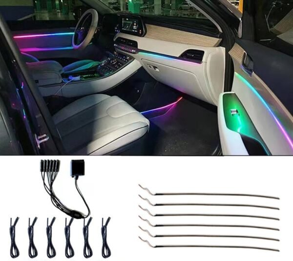 Car LED Interior Strip Light, 16 Million Colors 5 in 1 wireless Mobile Control - Image 2